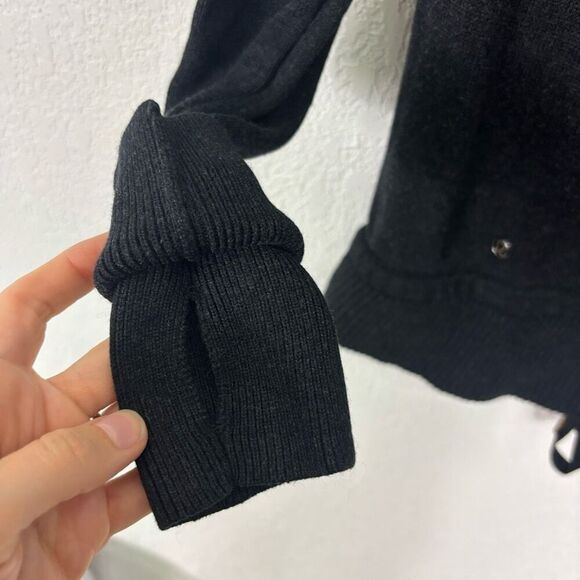 Lululemon Women's Charcoal Grey Hooded Pullover Sweater with Pocket - Picture 7 of 8